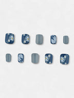 Haute Sauce The Bijou Block Press-On Nails - Crystal Silver:Raven Black