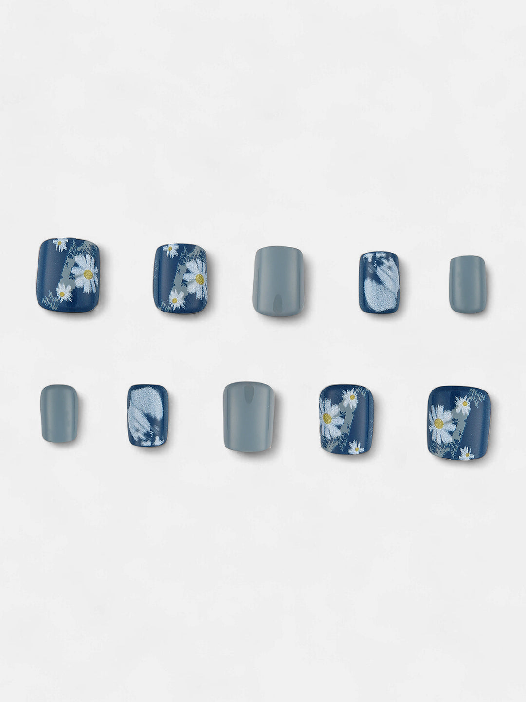 Haute Sauce The Bijou Block Press-On Nails - Crystal Silver:Raven Black