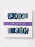 Haute Sauce The Bijou Block Press-On Nails - Crystal Silver:Raven Black