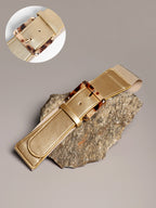 Haute Sauce The Tortoiseshell Elastic Belt - Saltbox Beige