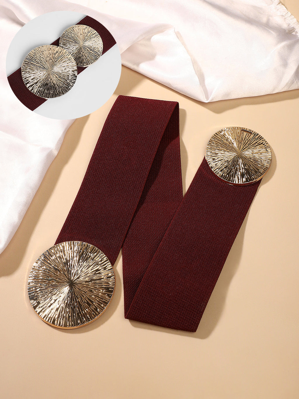 Haute Sauce The Lilypad Elastic Belt - Mocha Brown