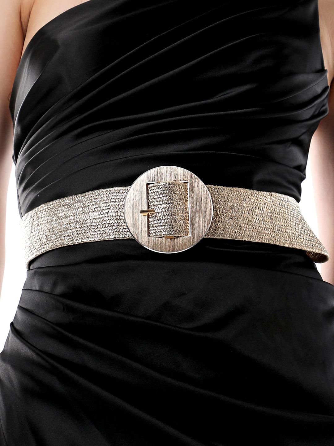 Haute Sauce The Straw Buckle Belt - Champayne Gold