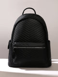 Haute Sauce The Chevron Curve Backpack - Onyx Black
