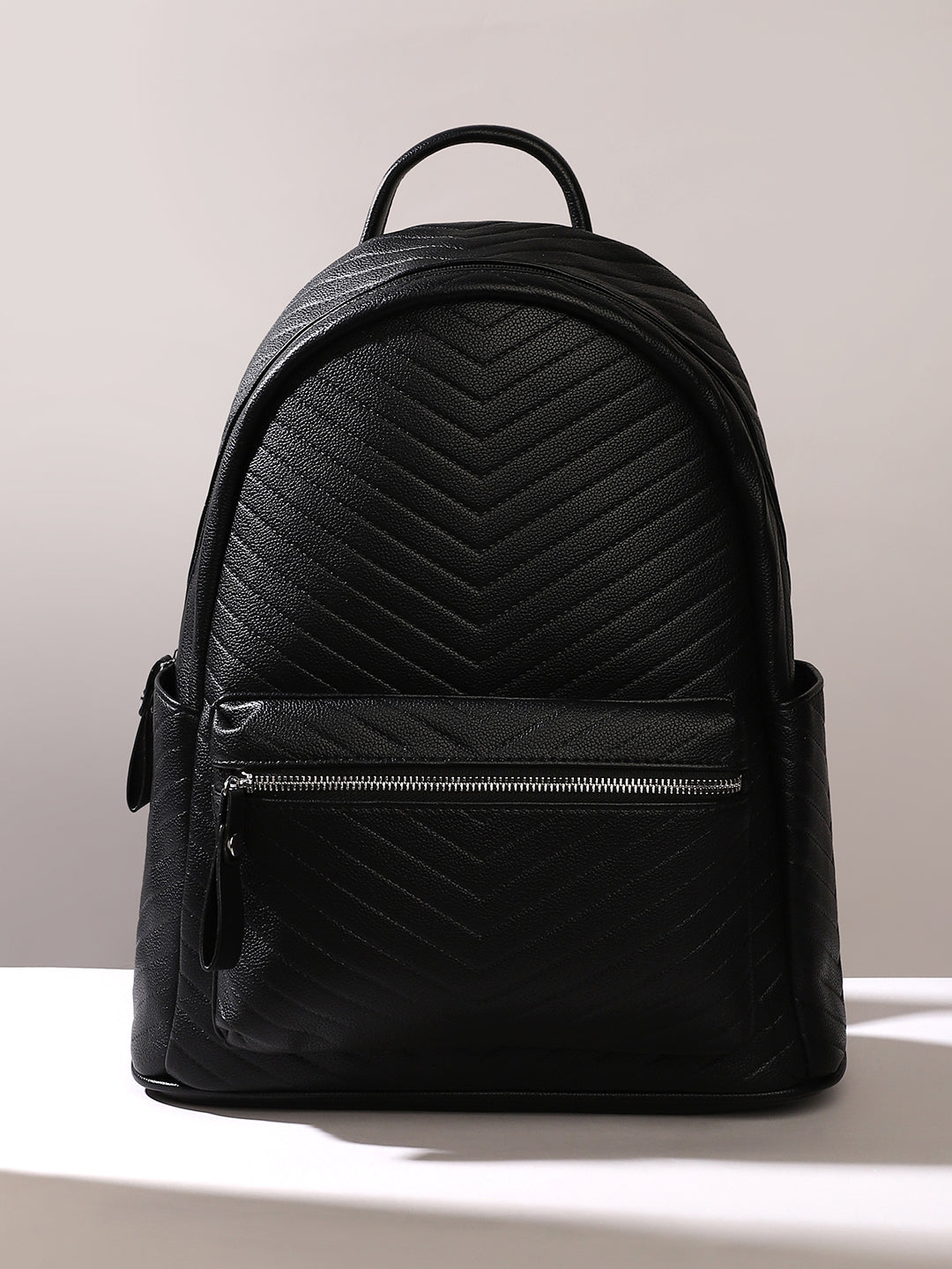 Haute Sauce The Chevron Curve Backpack - Onyx Black