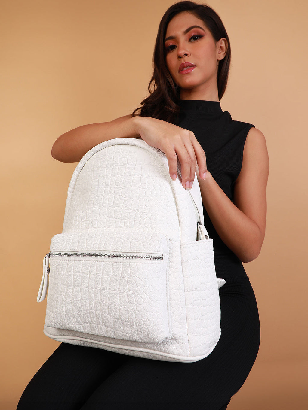 Haute Sauce The Scale Curve Backpack - Daisy White