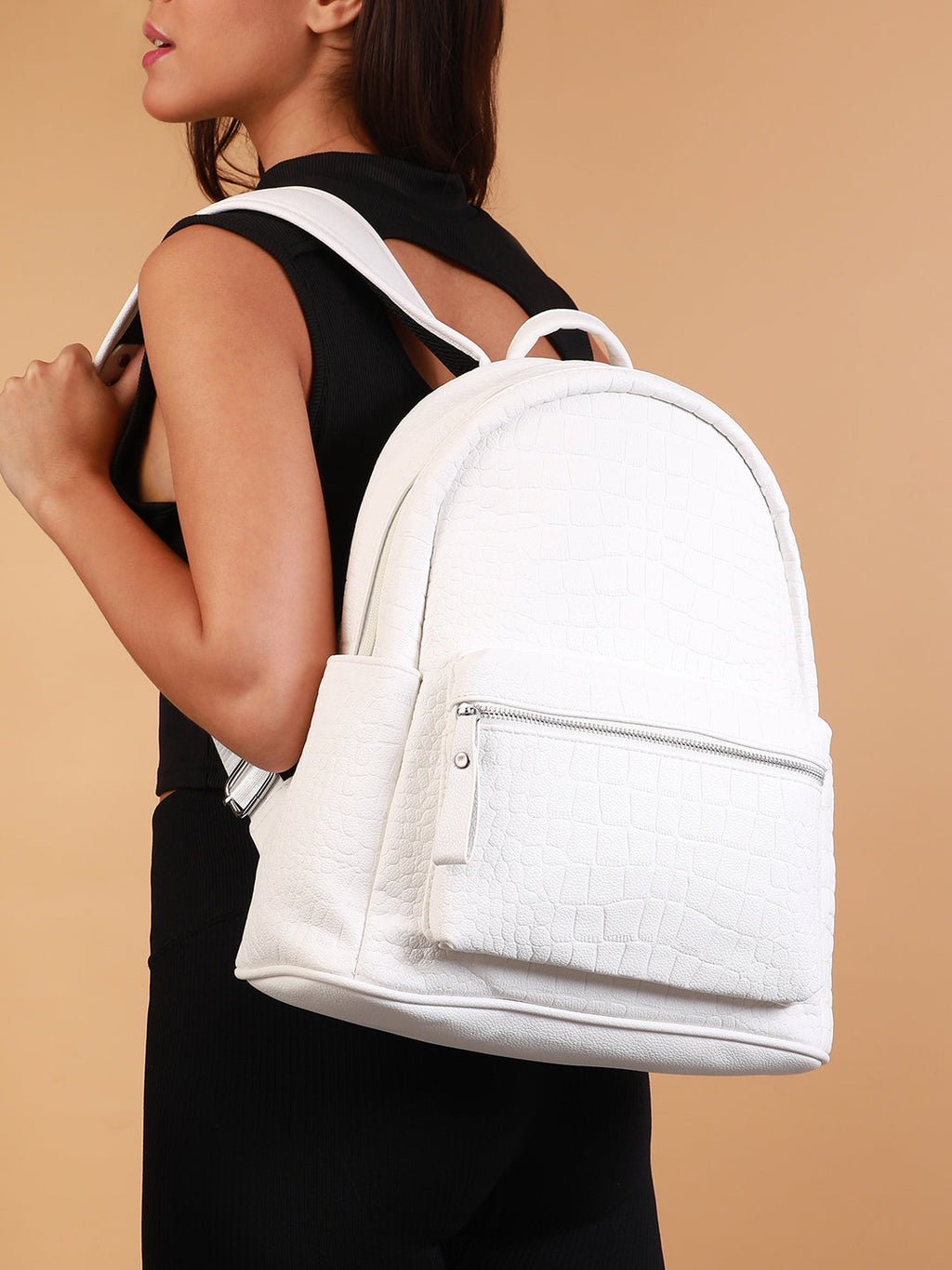 Haute Sauce The Scale Curve Backpack - Daisy White