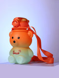 Haute Sauce The Teddy Crossbody Sipper (580 Ml) - Pumpkin Orange & Powder Blue