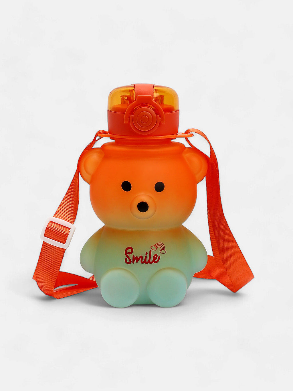 The Teddy Crossbody Sipper (580 Ml) - Pumpkin Orange & Powder Blue