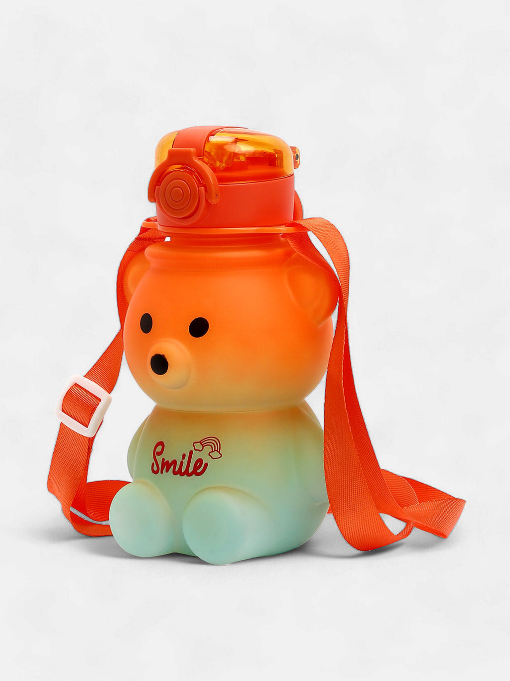 Haute Sauce The Teddy Crossbody Sipper (580 Ml) - Pumpkin Orange & Powder Blue