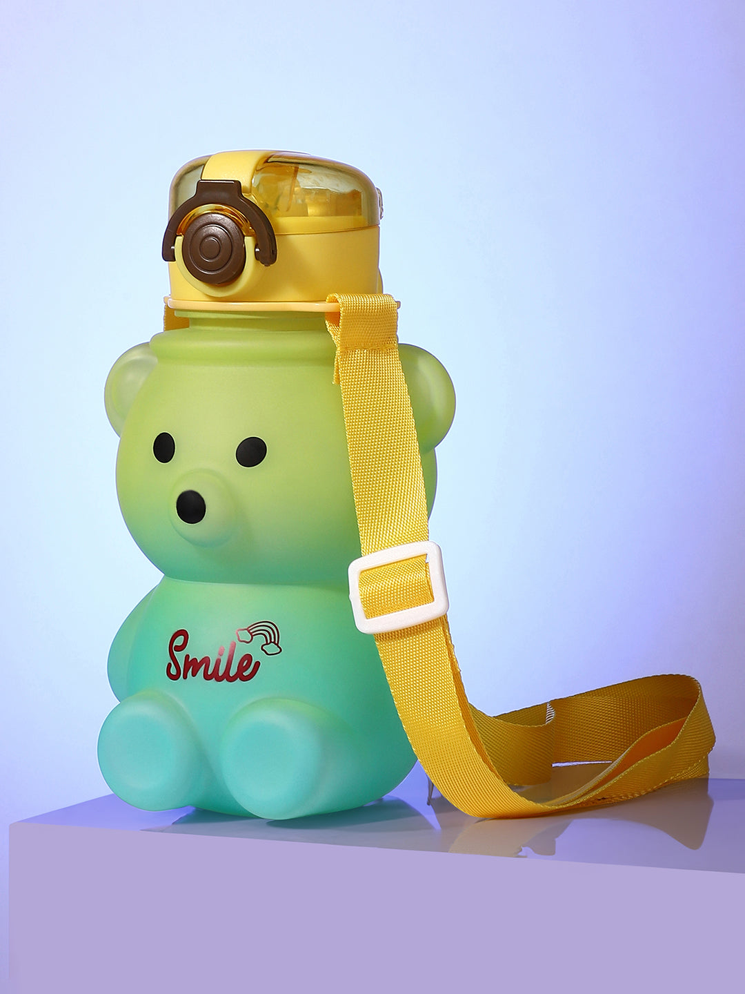 Haute Sauce The Teddy Crossbody Sipper (580 Ml) - Lemon Yellow & Sky Blue