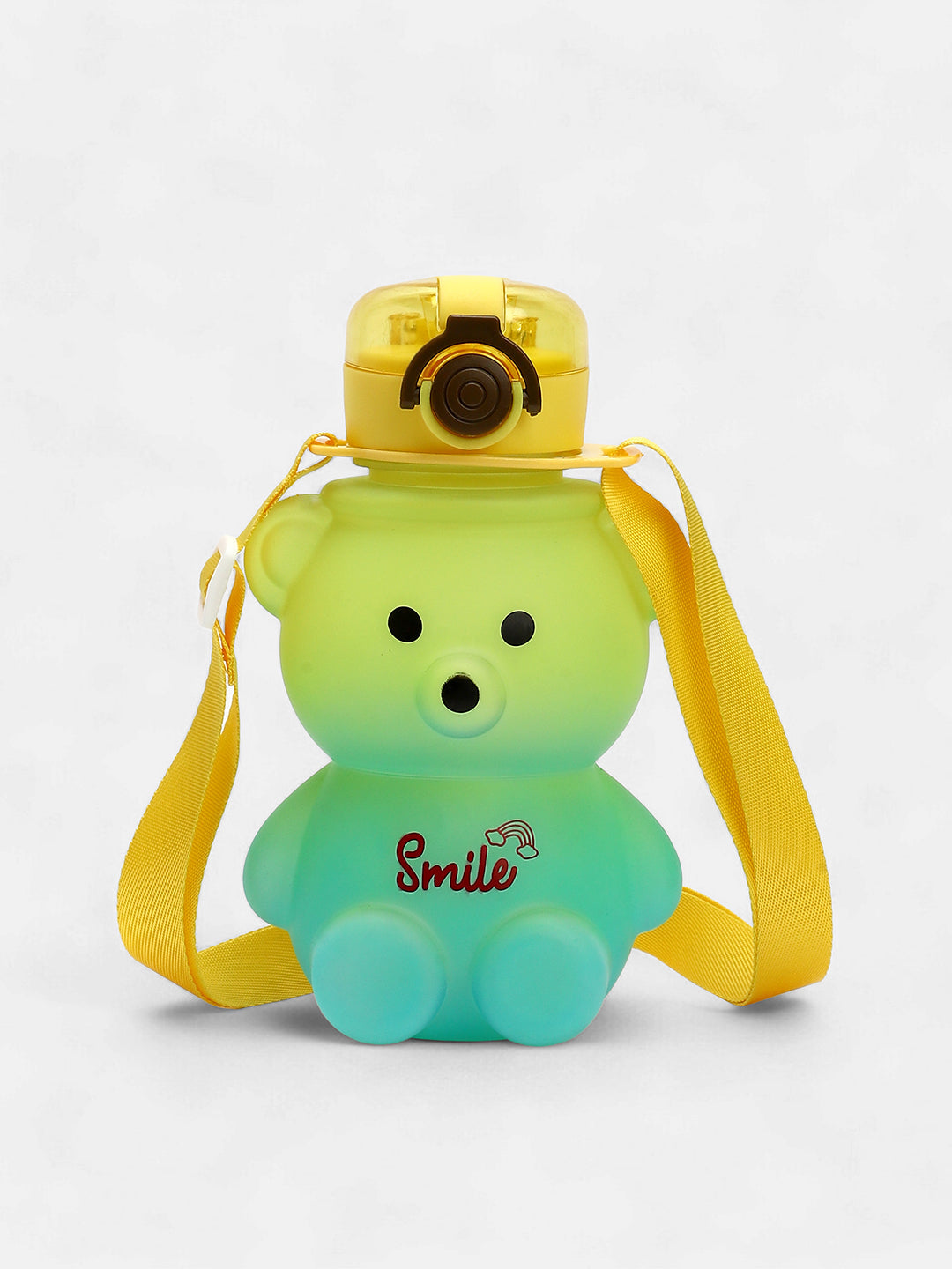 Haute Sauce The Teddy Crossbody Sipper (580 Ml) - Lemon Yellow & Sky Blue