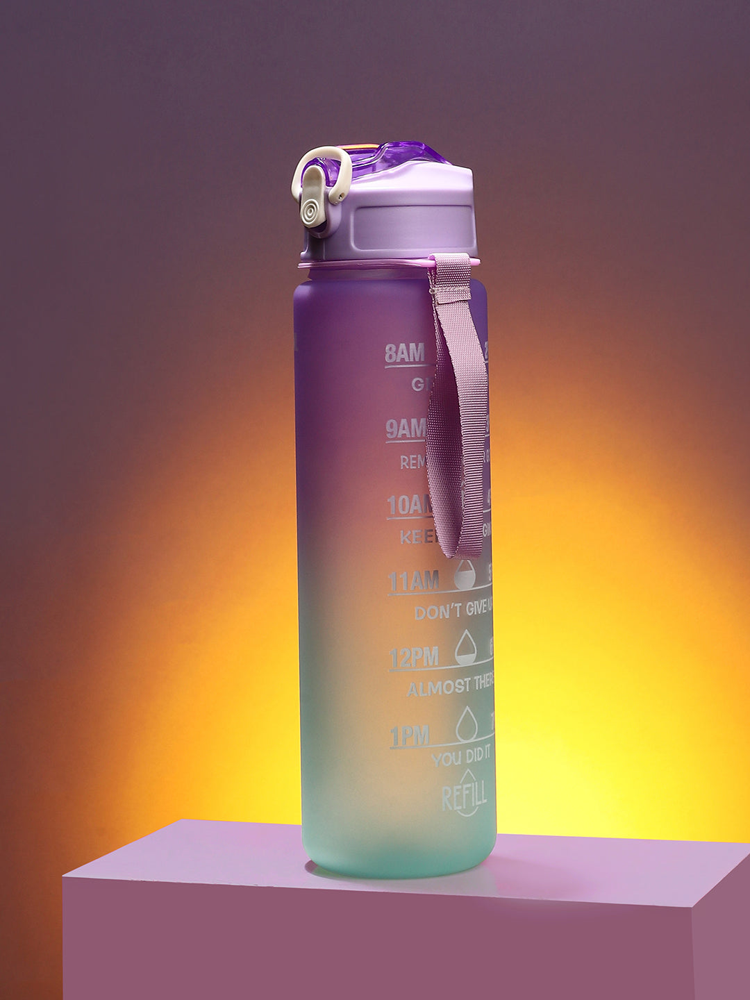 Haute Sauce The Hydration Itinerary Sipper (900 Ml) - Amethyst Purple & Sky Blue