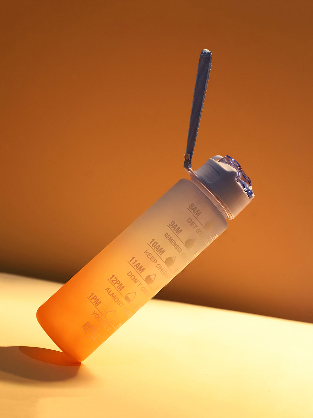 The Hydration Itinerary Sipper (900 Ml) - Powder Blue & Pumpkin Orange