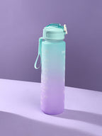 Haute Sauce The Hydration Itinerary Sipper (900 Ml) - Aqua Green & Amethyst Purple