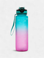 The Hydration Itinerary Sipper (1000 Ml) - Forest Green & Amethyst Purple