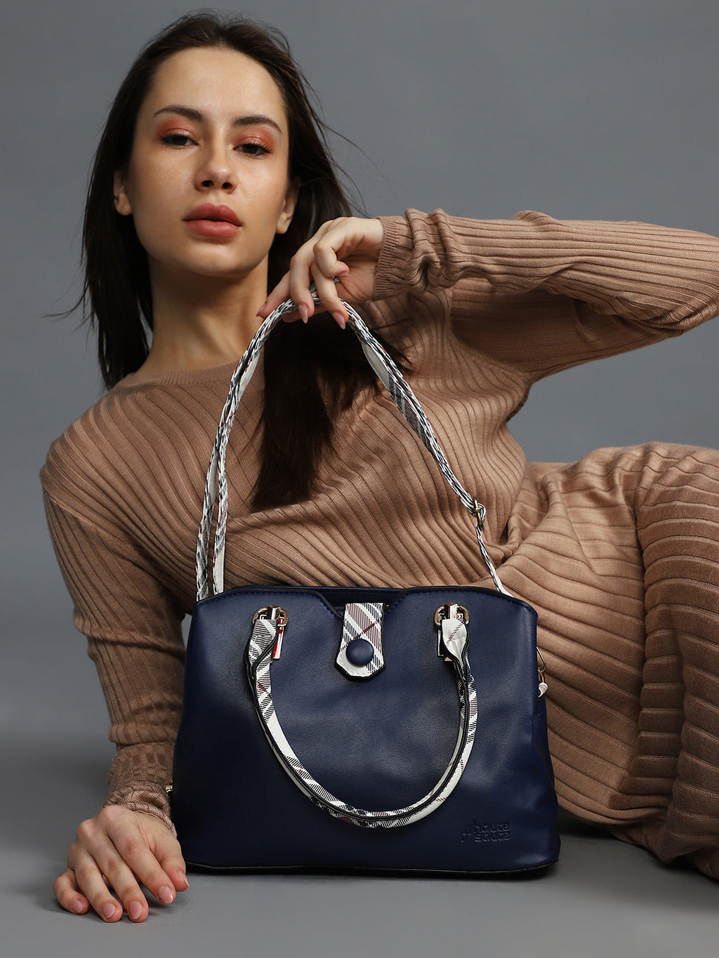 Elite Elegance Blue Handbag