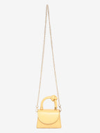 Solid Yellow Handbag With A Flap