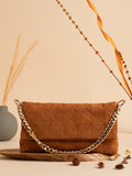 Almond Allure Brown Handbag