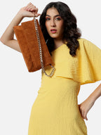 Almond Allure Brown Handbag