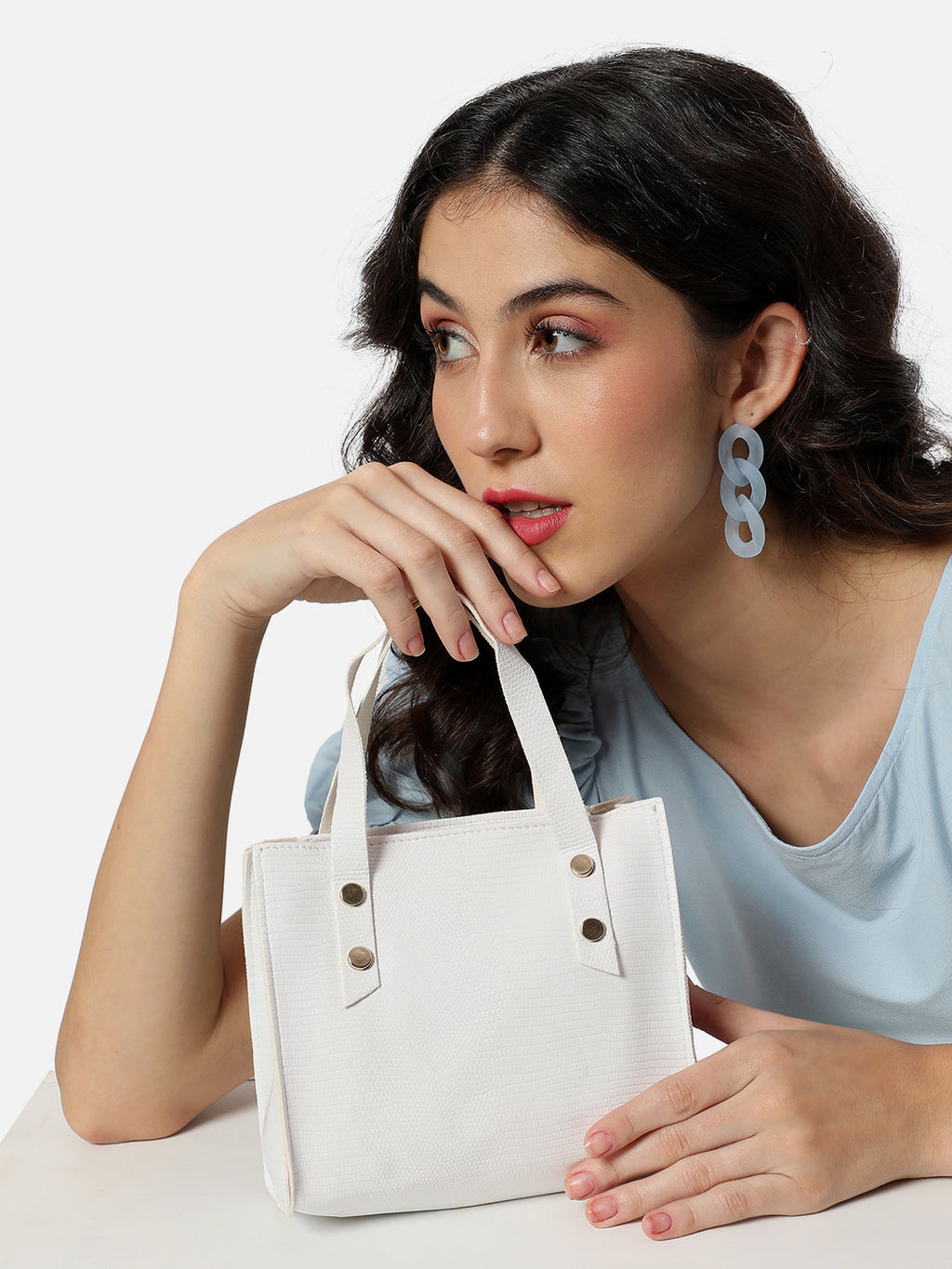 Haute Sauce Naomi White Handbag