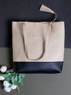Haute Sauce Mabel Black & Cream Tote Bag