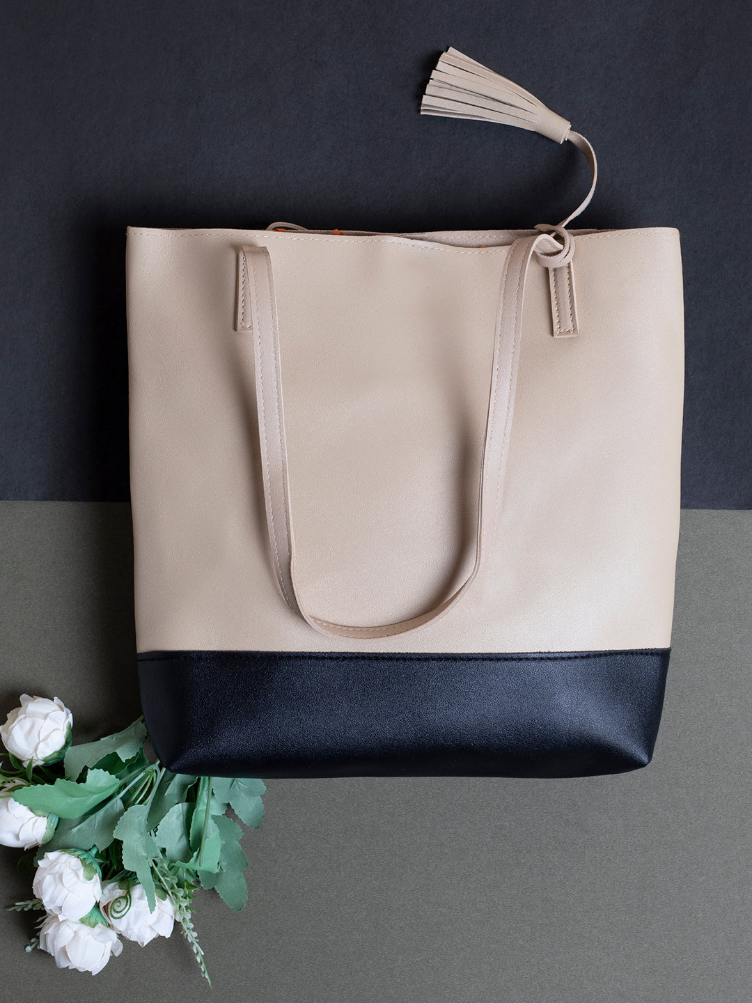Haute Sauce Mabel Black & Cream Tote Bag