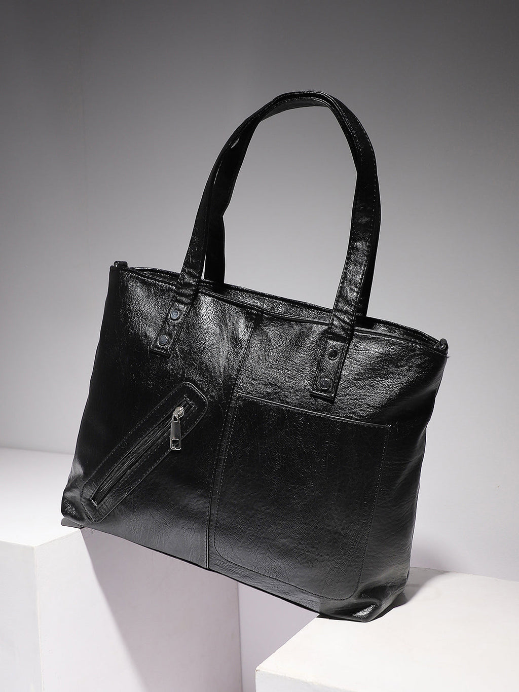 Asymmetrical Everyday Bag - Black