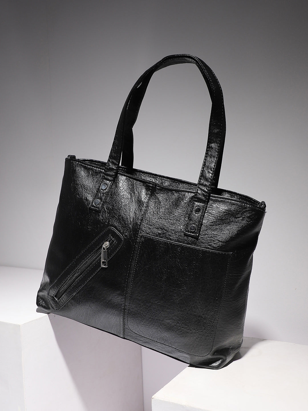 Asymmetrical Everyday Bag - Black
