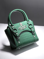 Stud Scale Mini Handbag - Forest Green