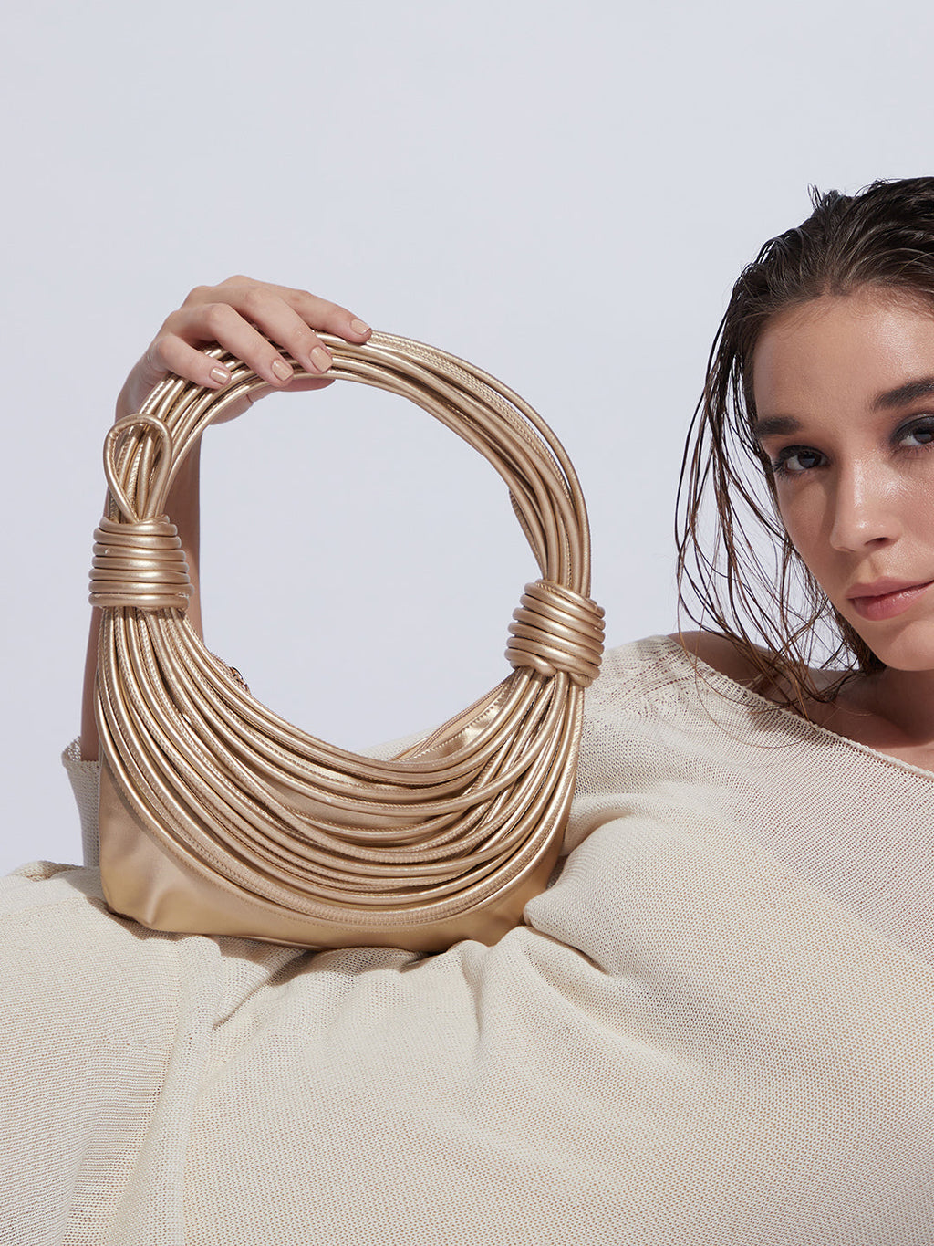 Wire Handbag - Gold