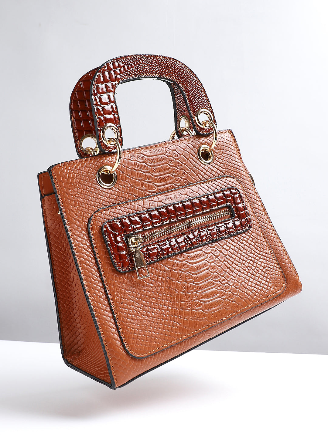 Scale Mini Handbag - Brown