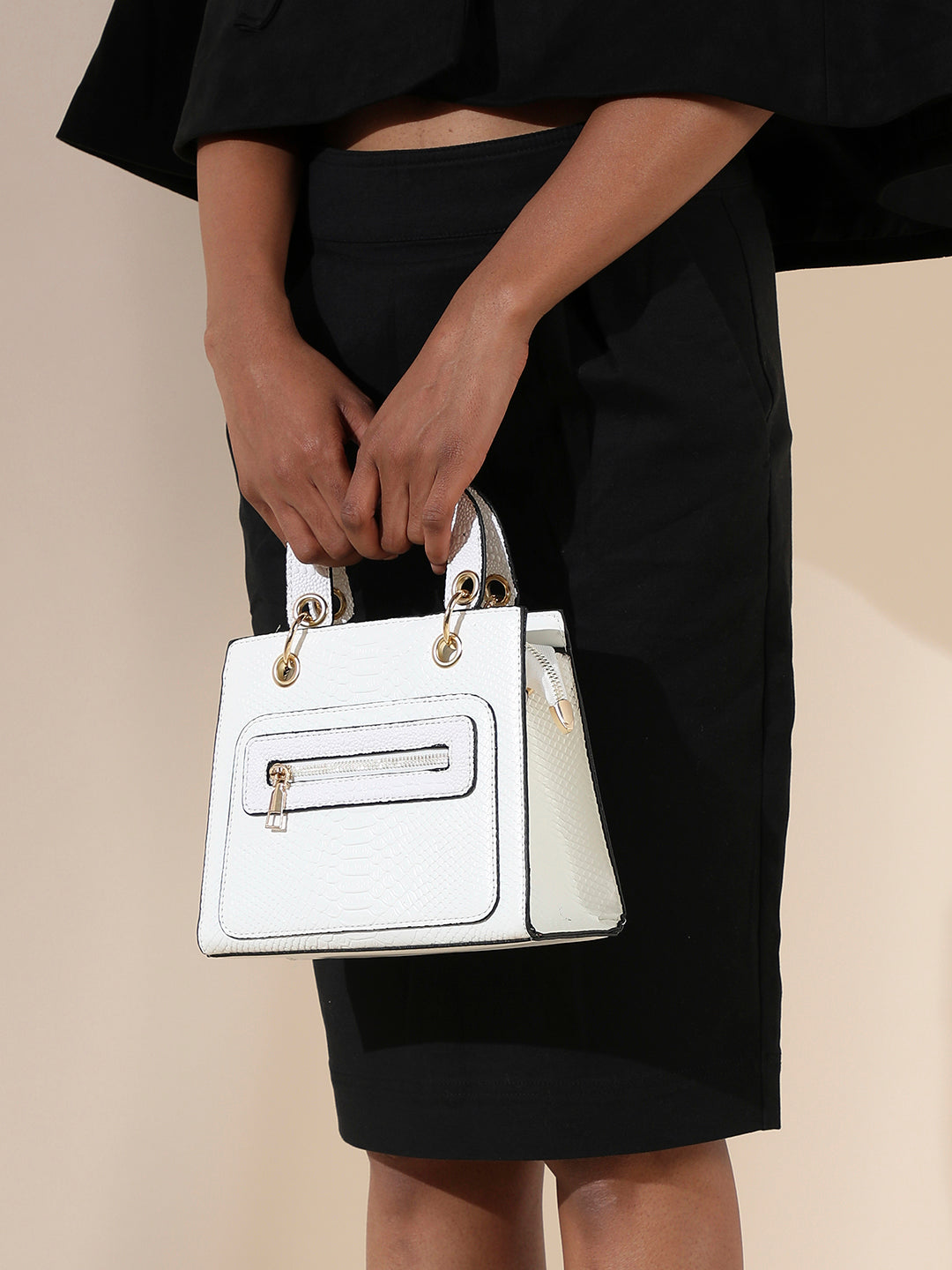 Scale Mini Handbag - White