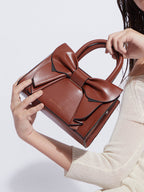 Bow Mini Handbag - Brown