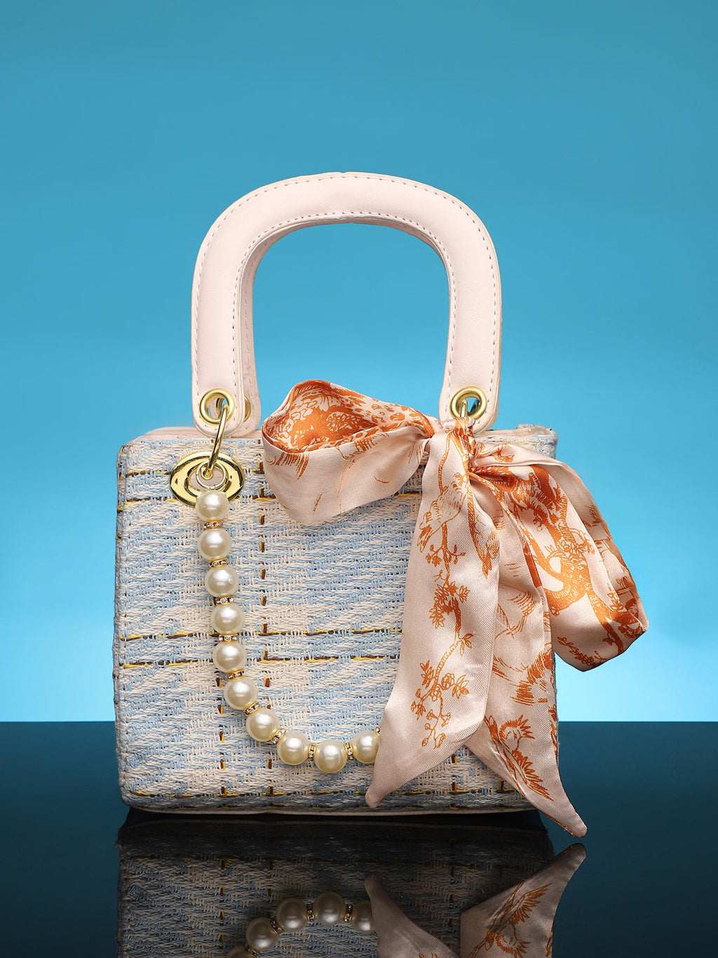 Haute Sauce Tweed Pearl Hand Bag