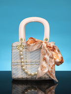 Haute Sauce Tweed Pearl Hand Bag