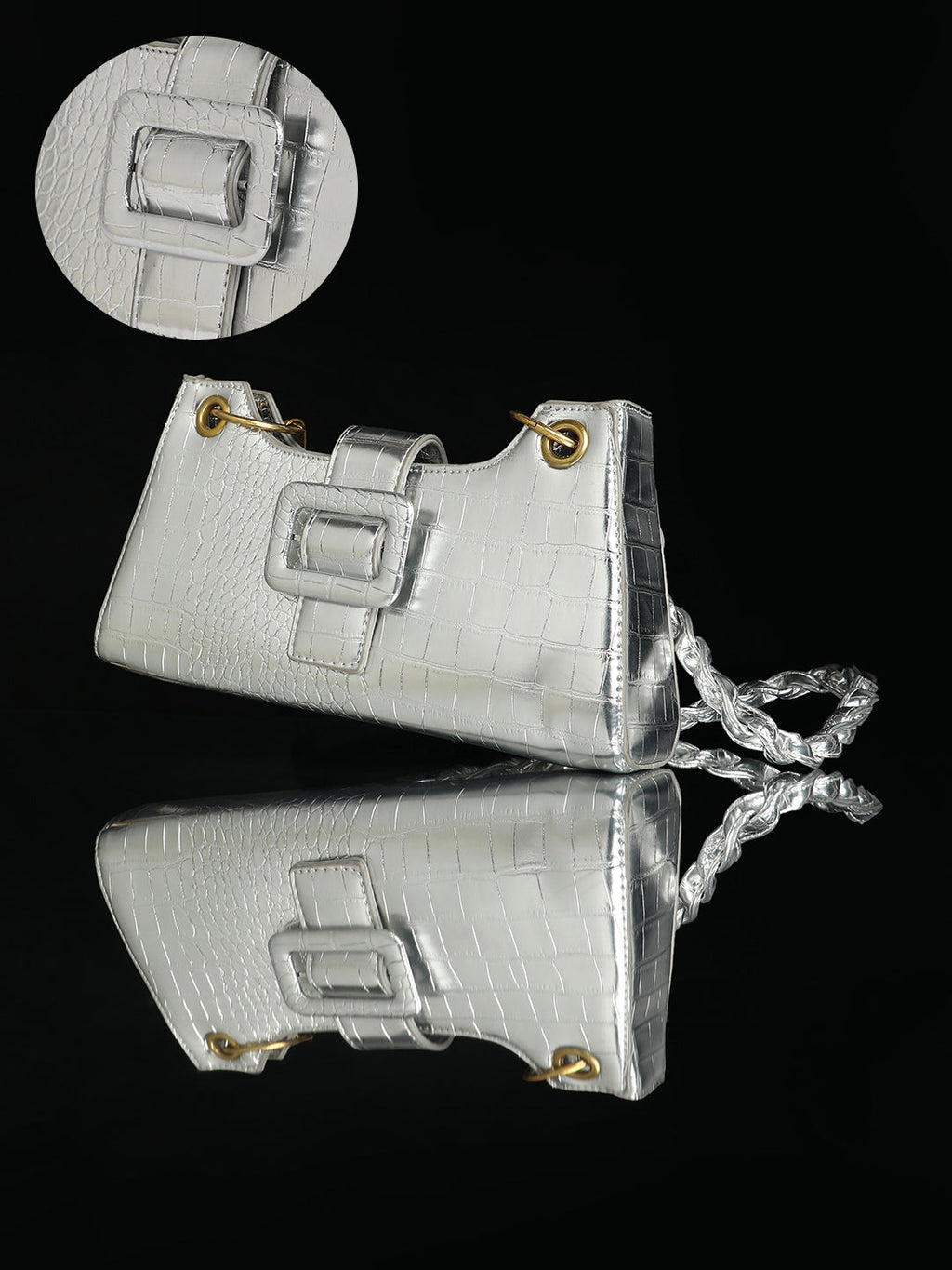 Haute Sauce The Scale Buckle Shoulder Bag