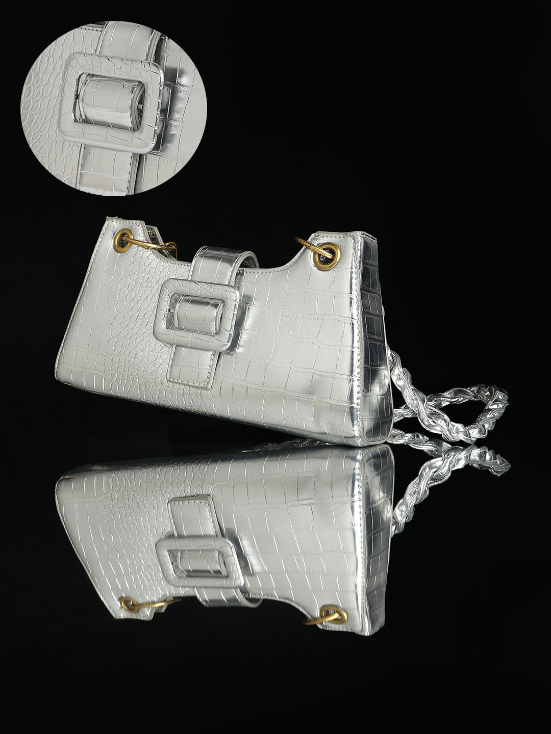 Haute Sauce The Scale Buckle Shoulder Bag
