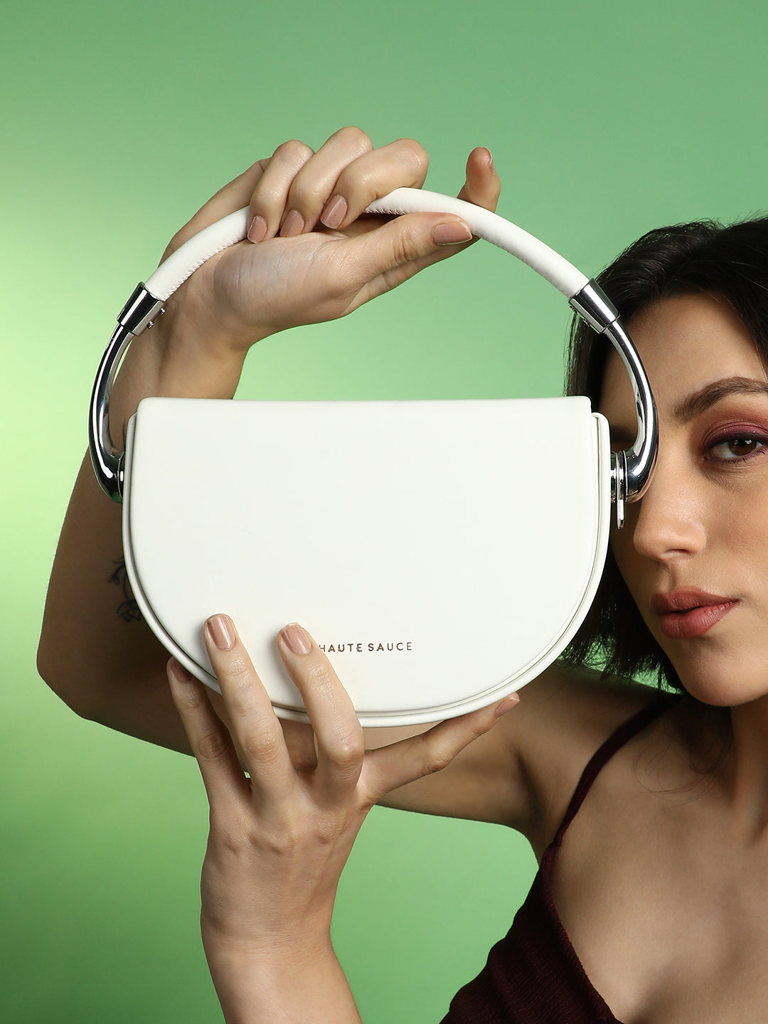 Haute Sauce The Semi Hand Bag - Chalk White