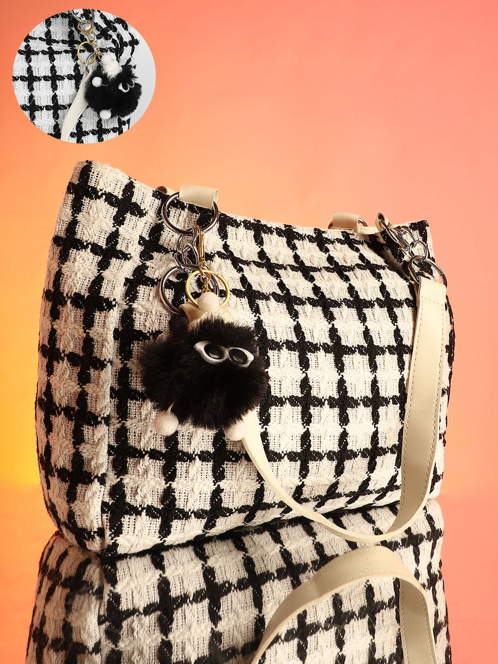 Haute Sauce The Graph Tote Bag - Porcelain White & Raven Black
