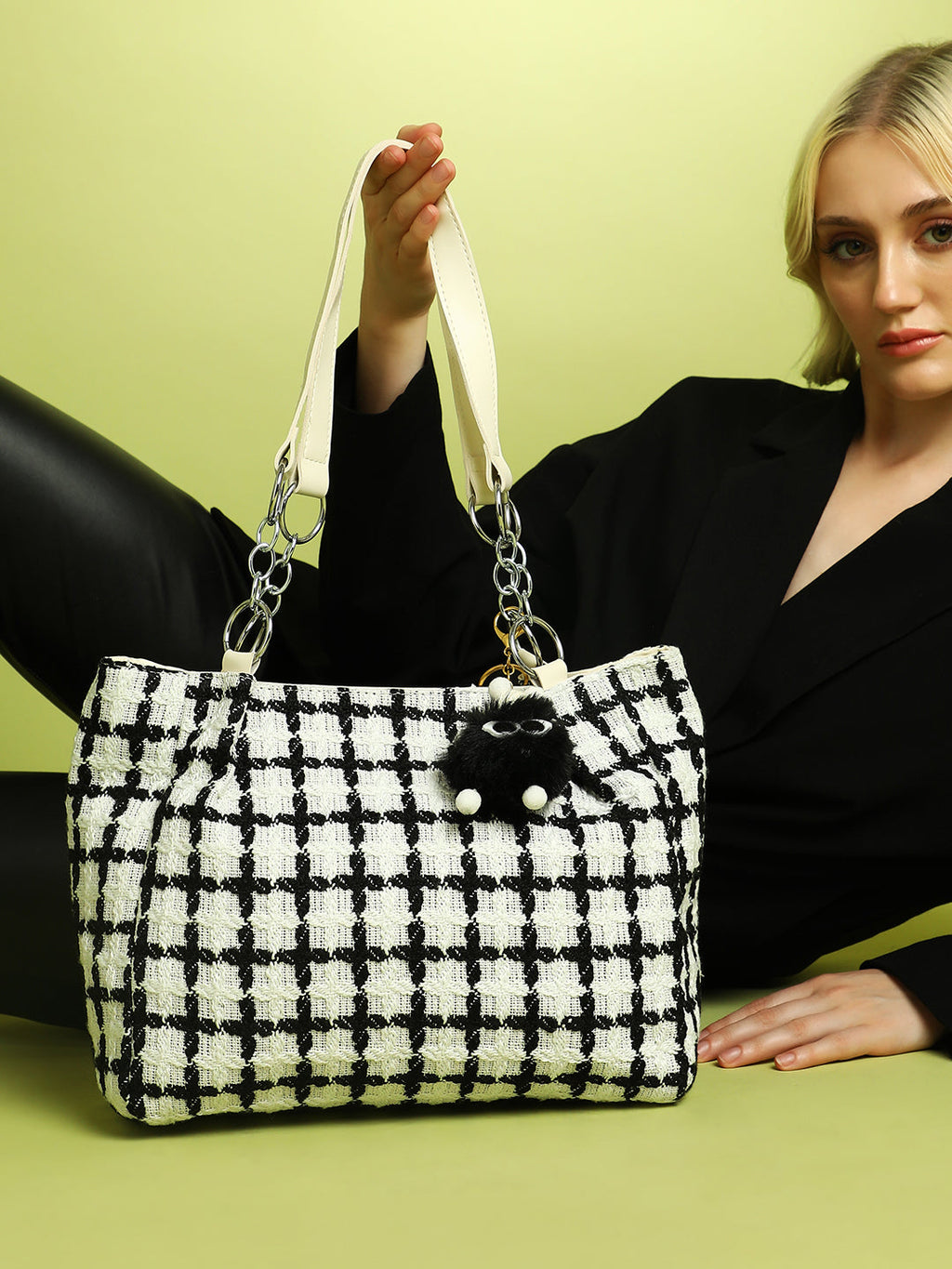 Haute Sauce The Graph Tote Bag - Porcelain White & Raven Black