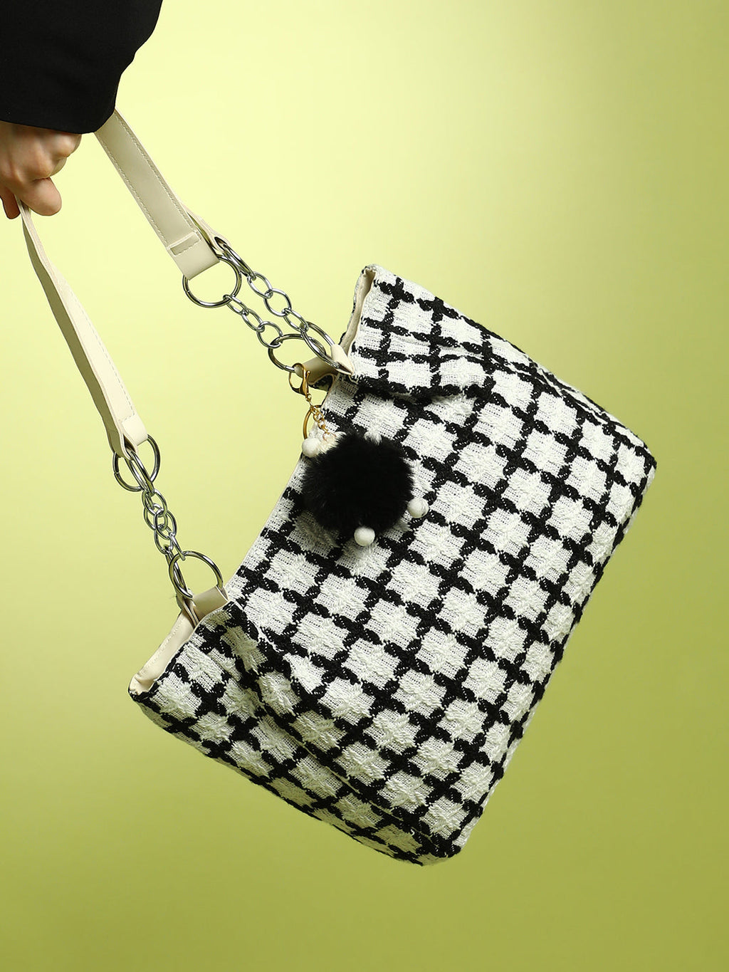 Haute Sauce The Graph Tote Bag - Porcelain White & Raven Black