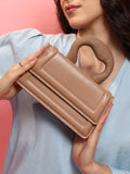 Haute Sauce The Caldera Frost Hand Bag - Chocolate Brown