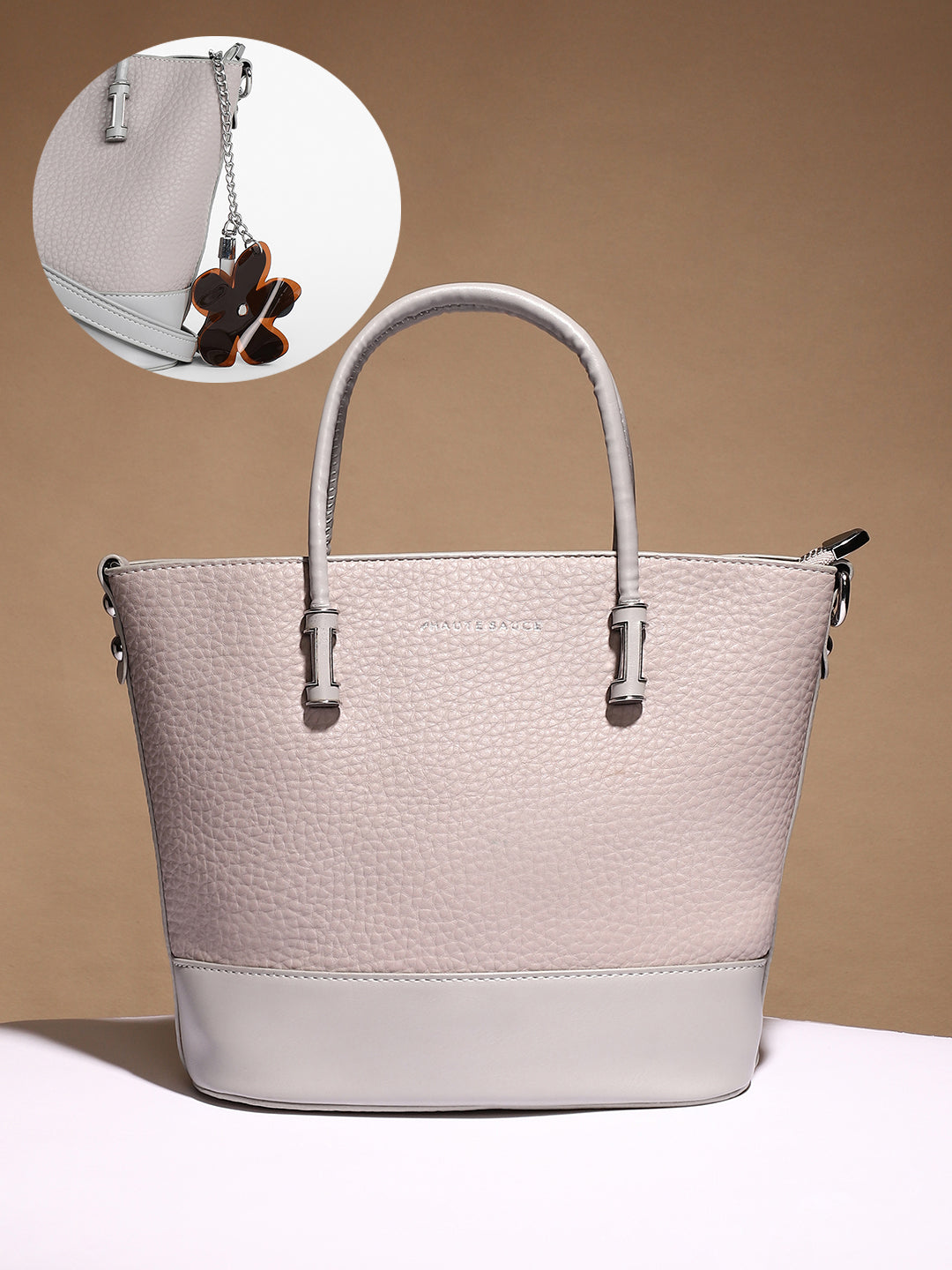Haute Sauce The Basket Hand Bag - Cloud Grey