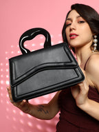 Haute Sauce The Caldera Gloss Hand Bag - Midnight Black