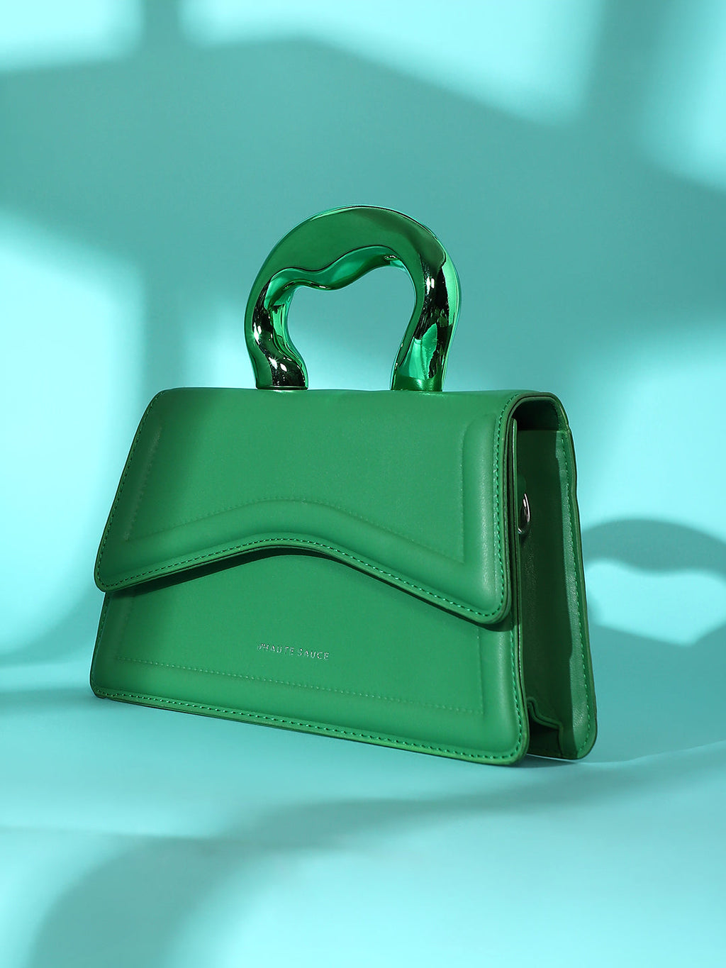 Haute Sauce The Caldera Gloss Hand Bag - Shamrock Green