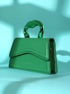 Haute Sauce The Caldera Gloss Hand Bag - Shamrock Green