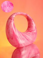 The Sculptural Hand Bag - Rose Pink