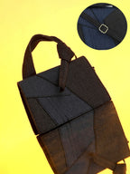 The Denim Sash Hand Bag - Navy Blue