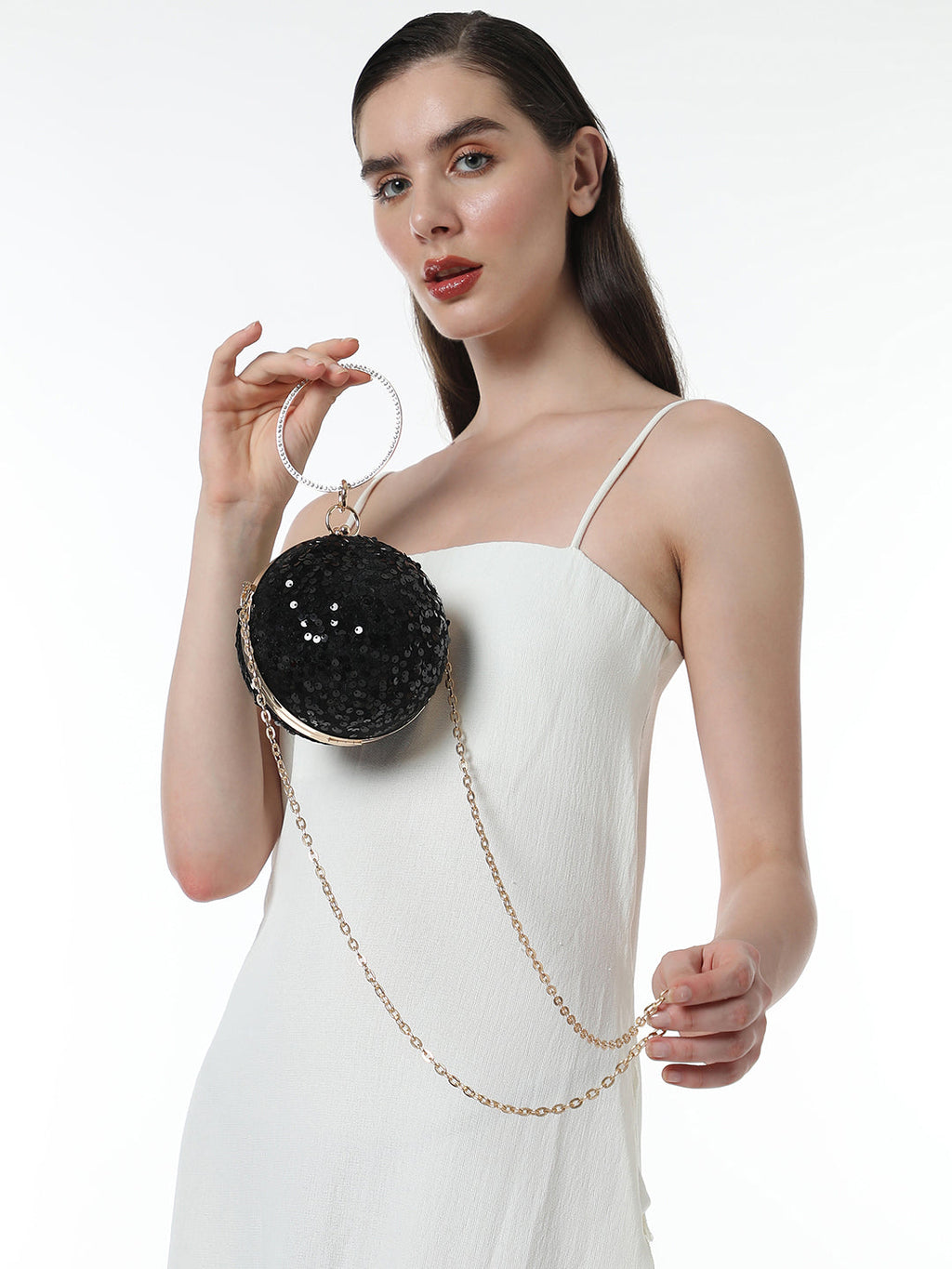 Haute Sauce The Discotheque Clutch Bag - Onyx Black