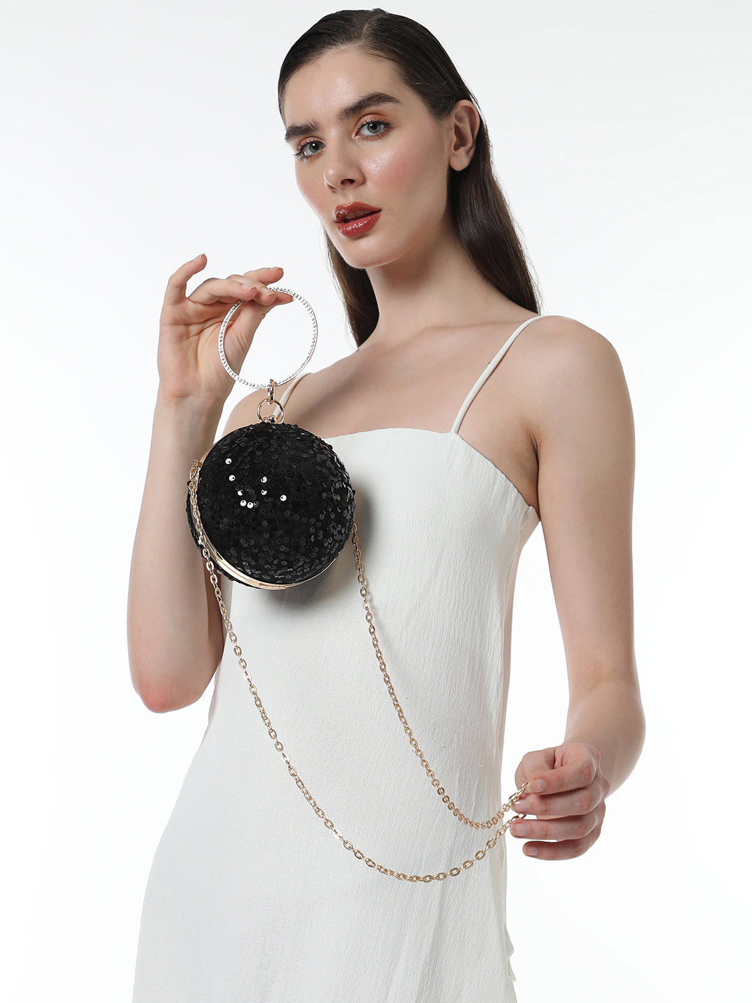 Haute Sauce The Discotheque Clutch Bag - Onyx Black